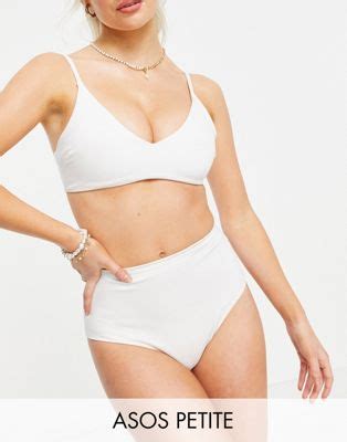 ASOS DESIGN Petite Mix And Match High Leg High Waist Bikini Bottom In