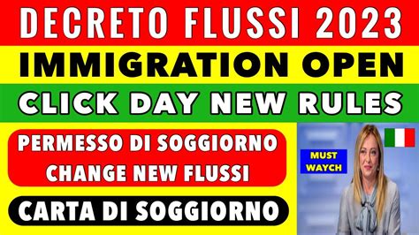 New Italy Immigration Open Decreto Flussi Stagionali