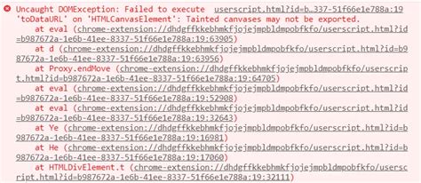 Failed To Execute Todataurl On Htmlcanvaselement Tainted Canvases