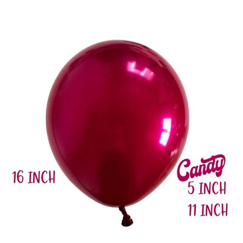 Raspberry Latex Balloons Double Stuff Custom Candy Color Etsy