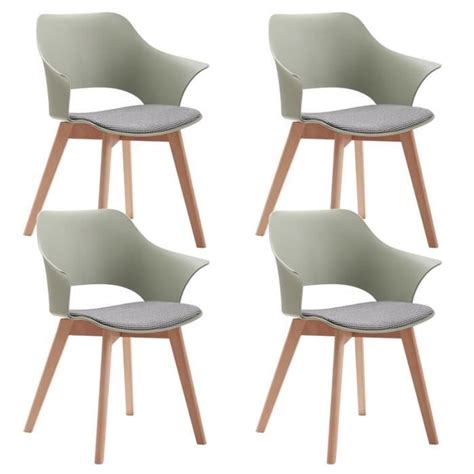 BenyLed Lot de 4 Chaises de Salle à Manger avec Revêtement en Tissu