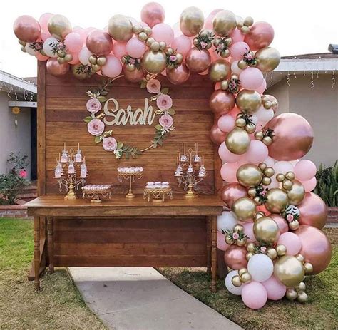 138pcs Pink Balloons Arch Kit Shiny Metallic Rose Gold And Etsy