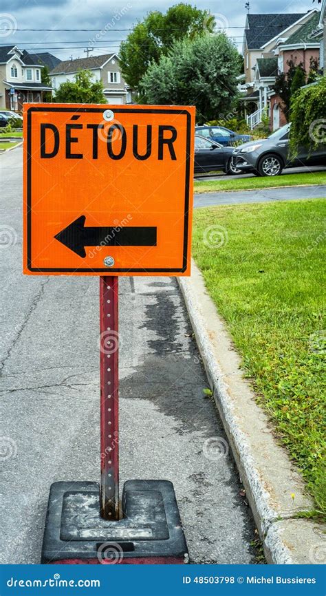 Detour Road Sign stock photo. Image of bicycle, barricade - 48503798