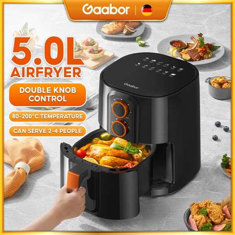 Gaabor Air Fryer L Multi Function Cooker Menu Function Knob