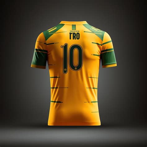 Camisa De Futebol Da Bandeira Do Brasil Ou Camiseta De Futebol Simulada