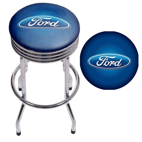 Trademark Gameroom Bar Stools Chrome 5-in H Bar height Swivel Metal ...