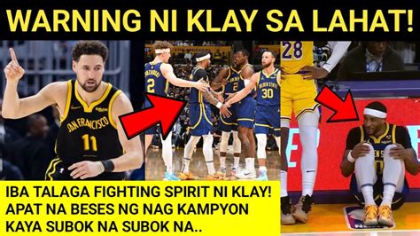 Ito Sinabi Ni Klay Sa Nalalapit Na Bakbakan Sa Playoffs Nakakatawa