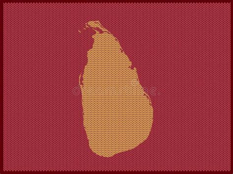 Mappa Del Modello A Maglia Dello Sri Lanka Del Paese Isolato Sul