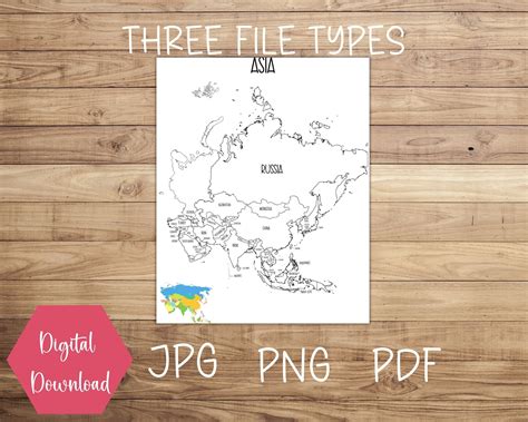 Asia Map, Map of Asia Printable Asia Map, Printable Asia Sales Map ...