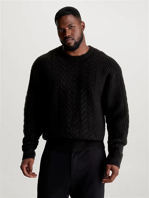 Wool Blend Cable Knit Jumper Calvin Klein® K10k111574beh