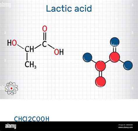 Ácido láctico lactato azúcar de leche molécula C3H6O3 Es aditivo