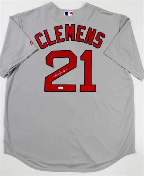 Roger Clemens Autographed Boston Red Sox Grey Majestic Jersey- JSA W A – The Jersey Source