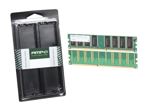 Wintec AMPO 1GB 2 X 512MB DDR 400 PC 3200 Dual Channel Kit Desktop