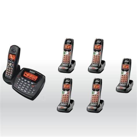 Uniden 2 Line Cordless Intercom Paging Dual Conference Phone System w 6 ...