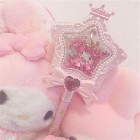 Sanrio Pink White Wand Mirror Fairy Cutecore Plushies