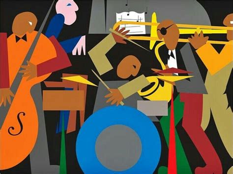 Jazz Collage Jazz Painting Painted Record Visual Art