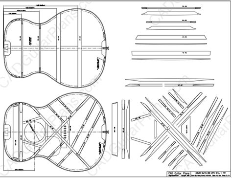 Pdf Martin Fret Body Style Acoustic Guitar Plan Cad Guitar Plans