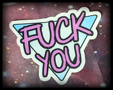 Sticker Fuck You Punk Statement Sticker Etsy