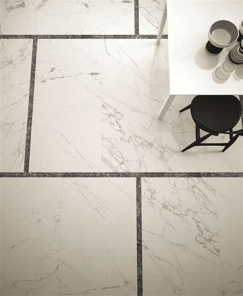 Porcelain Stoneware Wall Floor Tiles With Marble Effect Anima Statuario