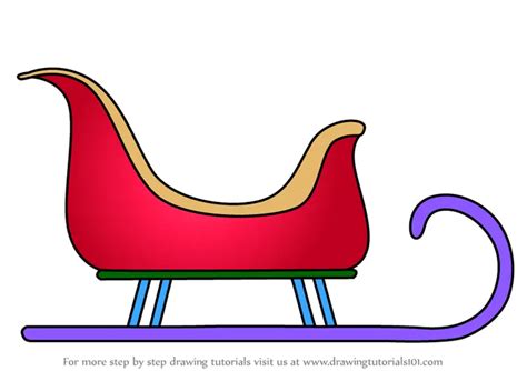 Easy Santa Sleigh Drawing