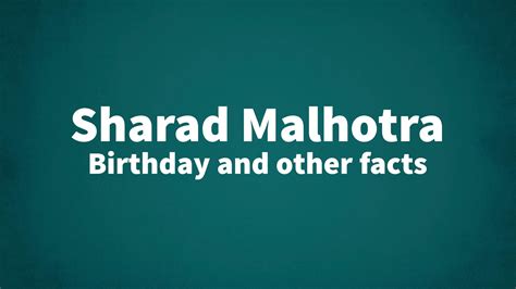 Sharad Malhotra Birthday And Other Facts