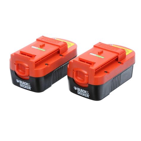 BLACK DECKER 18 Volt 1 5Ah Ni Cad Battery 2 Pack Charger Not