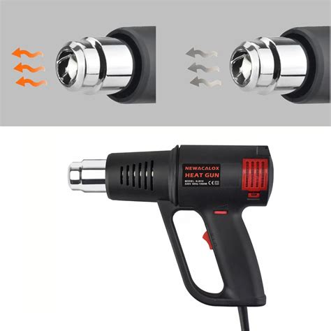 חום רובים NEWACALOX V W Industrial Electric Hot Air Gun EU Stepless Thermoregulator