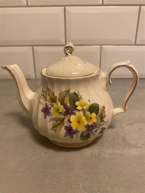 Vintage Sadler Teapot With Floral Design. - Etsy