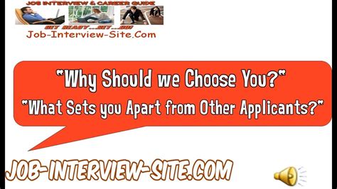 Why Should We Choose You Interview Question And Answer Youtube