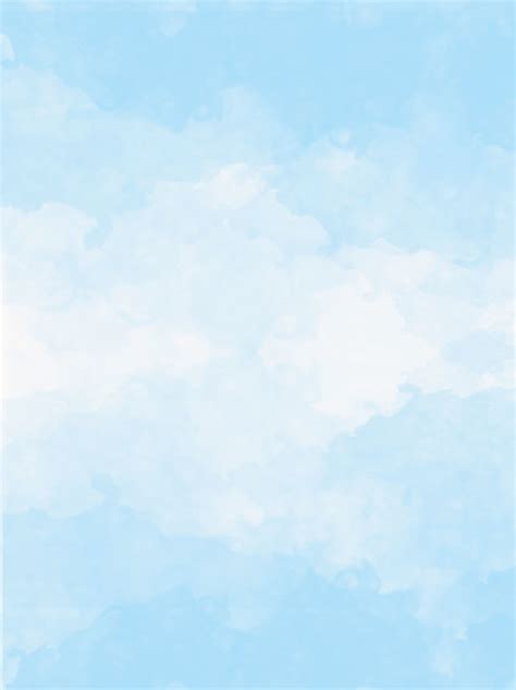 Blue Sky White Clouds Splashes Of Watercolor Background Wallpaper Image