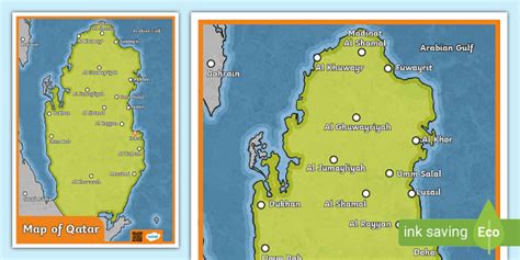 Map Of Qatar Teacher Made Twinkl