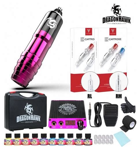 Dragonhawk Kit De Tatouage Complet De Tatouage Tatouage Set Motor