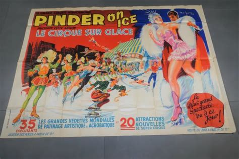 Grande Affiche Originale X Cm Cirque Pinder Vintage Circus