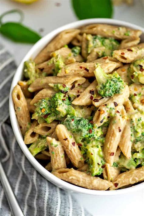 Creamy Vegan Broccoli Pasta Minute Recipe Bites Of Wellness