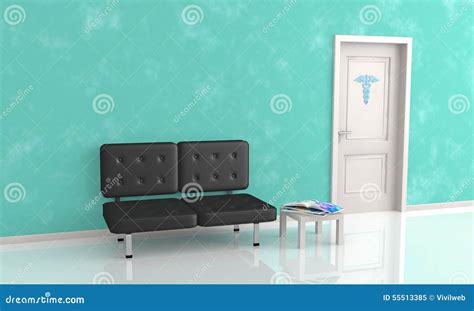 Waiting Room Of Doctor S Office Stock Illustration Illustration Of