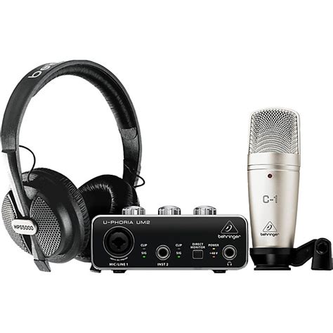 Behringer U Phoria Studio Complete Recording Podcasting Bundle Black