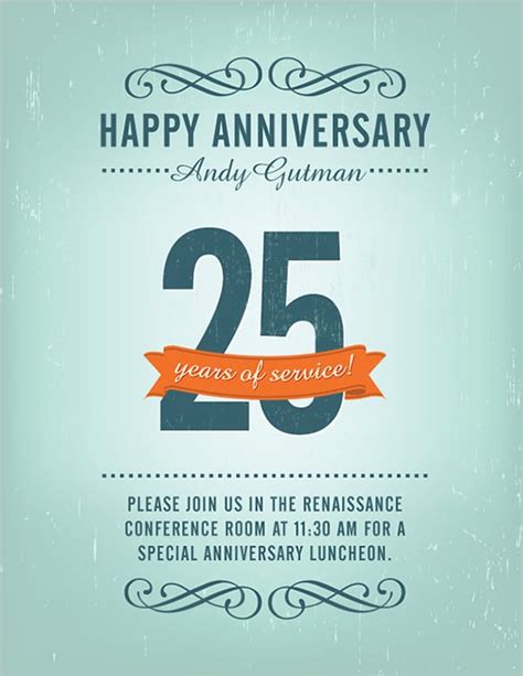 Anniversary Flyer Template Free