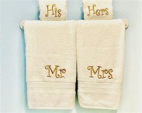 His And Hers Towels Monogrammed Towels Monogrammed Ts Etsy