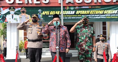 Perkuat Pengamanan Hari Raya Idul Fitri Polres Pasuruan Gelar Apel