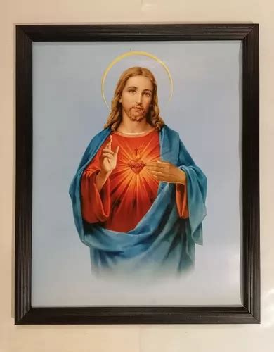 Cuadro De Sagrado Corazon De Jesus Medio Cuerpo Meses Sin Inter S