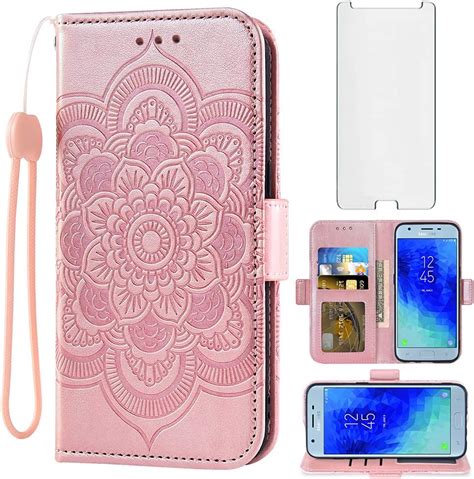 Phone Case For Samsung Galaxy J3 Orbit J 3 Star 2018 3j Achieve Wallet With Tempered