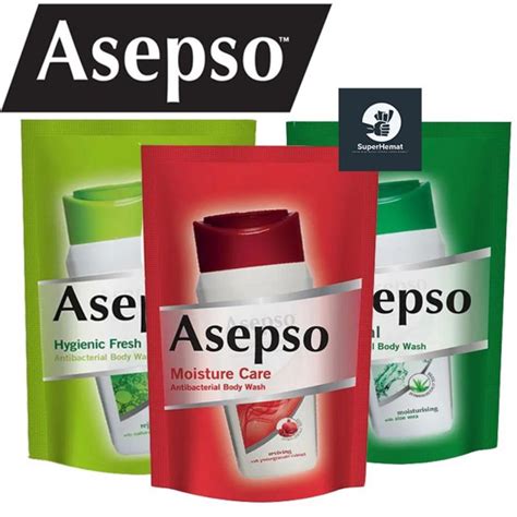 Jual Asepso Sabun Mandi Cair Body Wash Antiseptic Antibakteri Refill