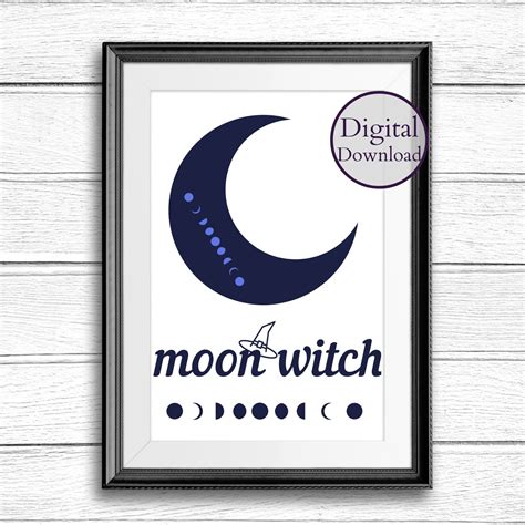 Moon Witch Wall Art Digital Download - Etsy