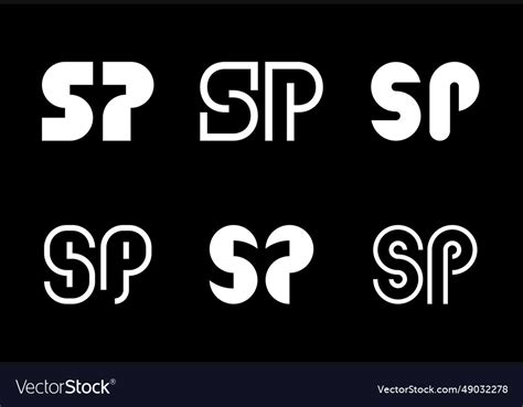 Set Of Letter Sp Logos Royalty Free Vector Image