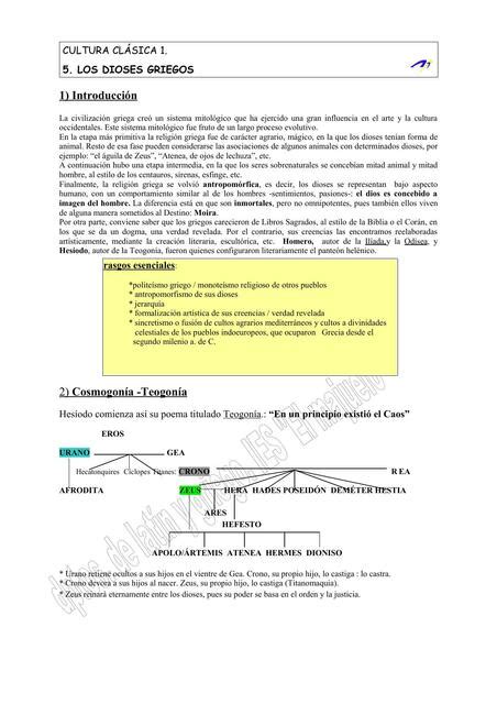 Los Dioses Griegos Ani Suárez uDocz