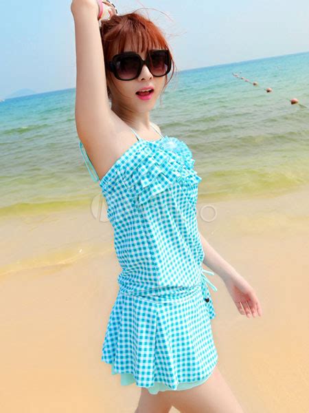 Charming Plaid Push Up Women S Bikini Swimwear Milanoo