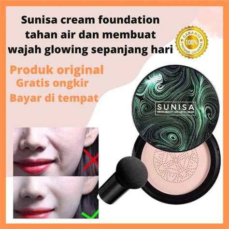 Sunisa Mushroom Head Air Coshion CC Cream Bedak Cushion Waterproof