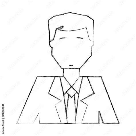 business man portrait employee manager hand drawing Stock Vector | Adobe Stock