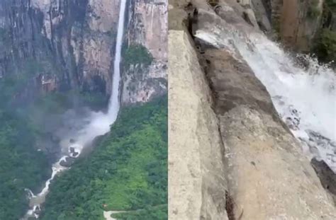 V Deo Que Mostra Canos Fornecendo Gua Para Famosa Cachoeira Da China