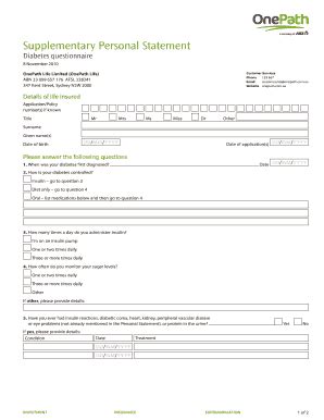 Fillable Online Diabetes Questionnaire Fax Email Print Pdffiller